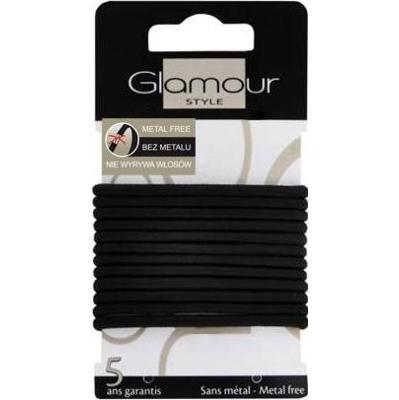 Glamour Gumk Grub Czarn Bez Metal 12 Szt