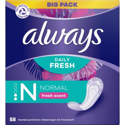 Always Daily Fresh Normal, O świeżym zapachu, 58X