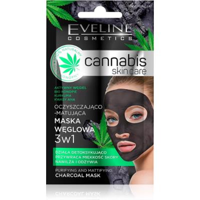 Cannabis Skin Care oczyszczająco-matująca maska węglowa 3w1