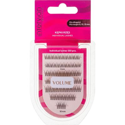 Intervion kępki rzęs 8/10/12 mm, 120 szt.