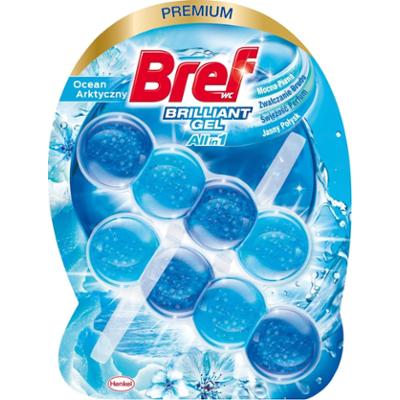 BREF WC Brilliant Gel All in 1 Zawieszka myjąco-zapachowa do muszli WC ocean arktyczny 2 x 42 g