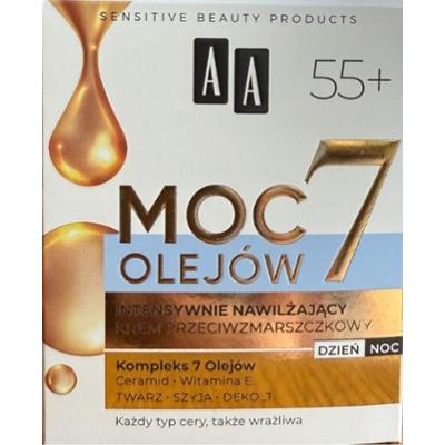 AA Moc 7 olejków krem do twarzy 55+ 50ml