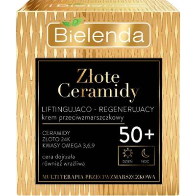 BIELENDA ZŁOTE CERAMIDY Liftingująco - regenerujący krem przeciwzmarszczkowy 50+, dzień/ noc, 50 ml