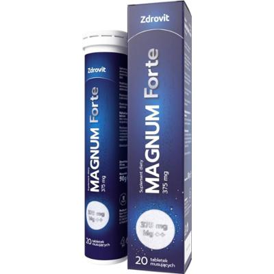 Zdrovit Magnum Forte 375 mg tabletki musujące, smak cytrynowy 20 szt