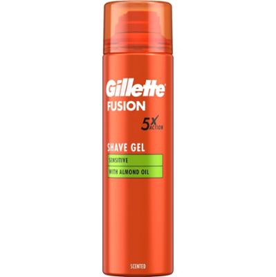 Gillette Fusion Żel do golenia z olejkiem migdałowym, skóry wrażliwej, 200 ml