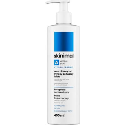 Skinimal Atopic Skin ceramidowy żel do mycia twarzy i ciała 400 ml