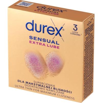 Durex Sensual Extra Lube prezerwatywy 3 sztuki
