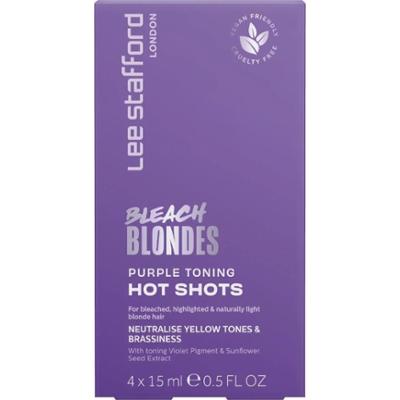 Lee Stafford Bleach Blondes Purple Toning Hot Shots 4x15ml