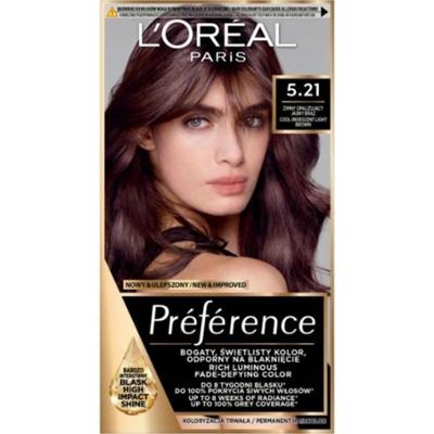 L’Oreal Preference 5.21 Zimny Opalizujący Jasny Brąz farba do włosów 1 szt.