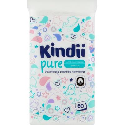 Kindii Pure Bawełniane płatki dla niemowląt 60 sztuk