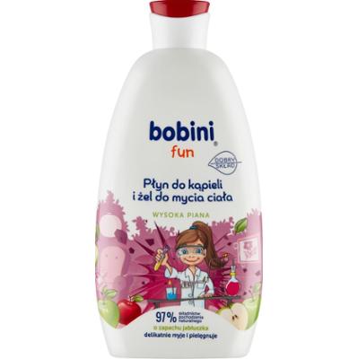 Bobini Fun płyn do kąpieli i żel do mycia ciała o zapachu jabłuszka, 500 ml