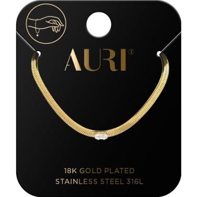 Auri bransoletka żmijka z cyrkonią 1 sztuka