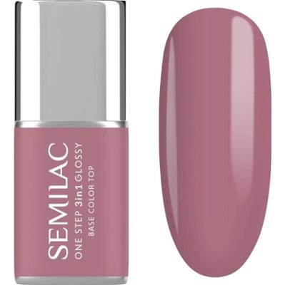 Semilac S201 Lakier Hybrydowy 3w1 One Step Glossy Earth Pink 7 ml