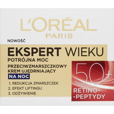 L'Oréal Paris Ekspert Wieku 50+ Przeciwzmarszczkowy krem ujędrniający na noc 50 ml