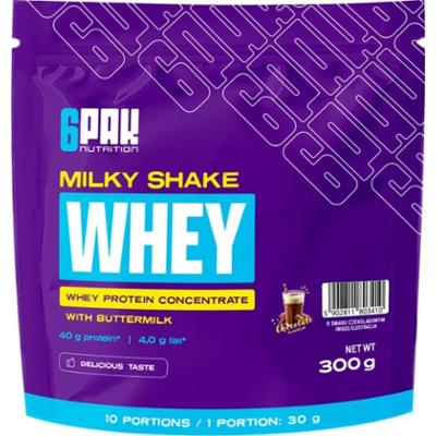 6Pak Milky Shake Whey Chocolate 300 g