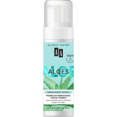 AA Aloes pianka do demakijażu i mycia twarzy nawilżająco-kojąca 100% Aloe Vera Extract 150 ml