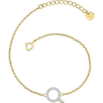 Glanzstücke München Bransoletka Litera R z Srebro wysokiej próby w Żółte złoto Bransoletki 1 ct Damski