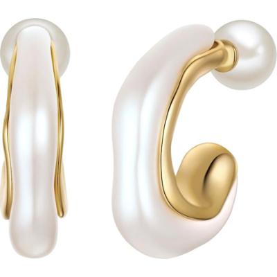 Yokoamii Kolczyki z Stop metali w Żółte złoto 1 ct Damski