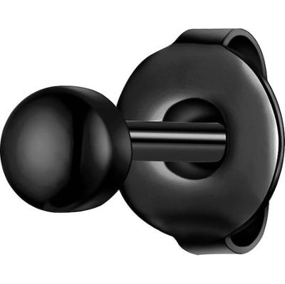 True Rebels Kolczyki Stal nierdzewna Czarny 1 ct Męskie