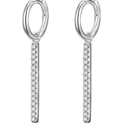 Glanzstücke München Srebrne kolczyki kreole srebro wysokiej próby Cyrkonia srebrny Kolczyki 1 ct Damski