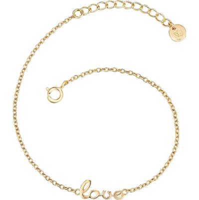 Glanzstücke München Srebrna bransoleta Love srebro wysokiej próby żółte złoto Bransoletki 1 ct Damski