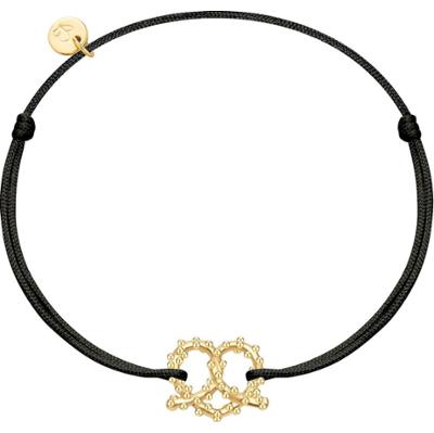 Glanzstücke München Bransoletka Precel serce Srebro wysokiej próby Srebrny Bransoletki 1 ct Damski