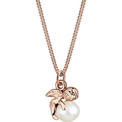 Elli Damski Aniołek z perłą hodowlana słodkowodną w srebrze 925 Sterling Silver Naszyjniki 1 ct