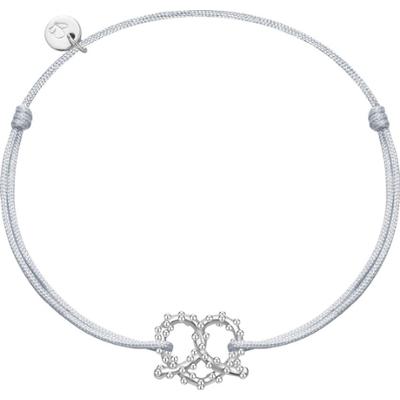 Glanzstücke München Bransoletka Precel serce Srebro wysokiej próby Srebrny Bransoletki 1 ct Damski