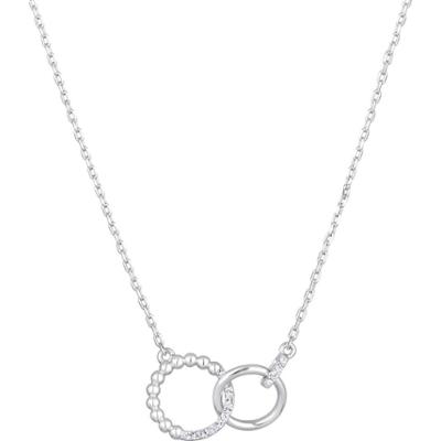 Elli Damskie pierścionki z wisiorkami Elegancka kula przeplatana srebrnymi kryształkami Naszyjniki 1 ct