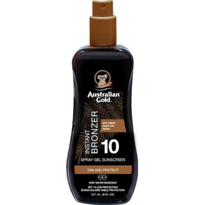 Australian Gold SPF 10 Spray Gel with Bronzer - Żel w sprayu do opalania z bronzerem Ochrona przeciwsłoneczna 237 g