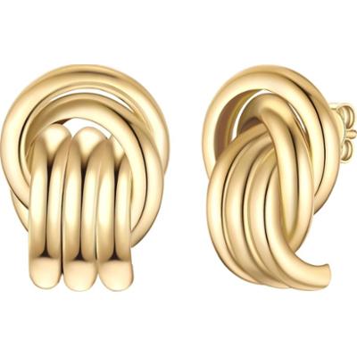 Yokoamii Kolczyki z pozlacanej stopu metali 1 ct Damski