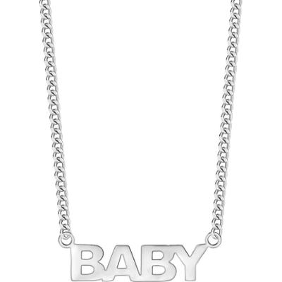 EASTSIDE Łańcuszek BABY Stal nierdzewna Srebrny Naszyjniki 1 ct Damski