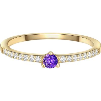 Glanzstücke München Srebrny pierścionek srebro wysokiej próby Cyrkonia żółte złoto Pierścionki 1 ct Damski