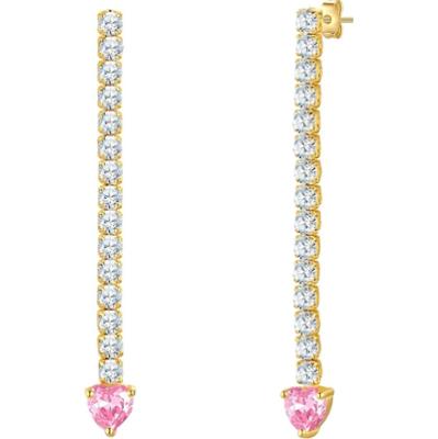 Glanzstücke München Kolczyki Serce z Srebro wysokiej próby w Żółte złoto 1 ct Damski