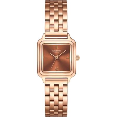 Glanzstücke München Zegarek na reke ze stali nierdzewnej w kolorze rózowego zlota Zegarki damskie 1 ct Damski