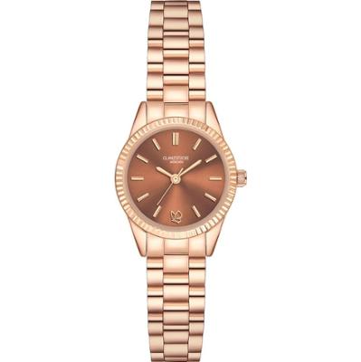 Glanzstücke München Zegarek na reke ze stali nierdzewnej w kolorze rózowego zlota Zegarki damskie 1 ct Damski