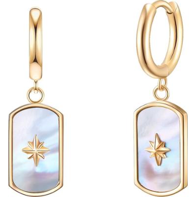 Valero Pearls Stal nierdzewna Masa perłowa Kolczyki 1 ct Damski