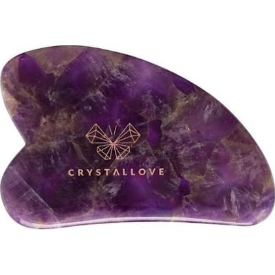 Crystallove Płytka do masażu twarzy Gua Sha z Ametystu Urządzenia do masażu twarzy 1 ct