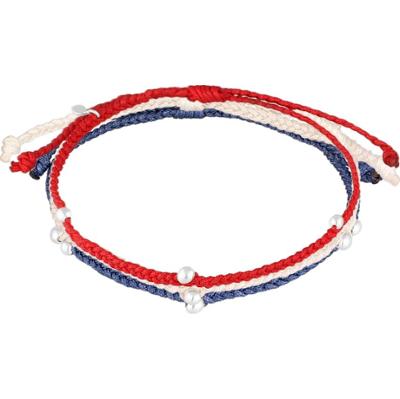 Elli Damski zestaw koralików piłkarskich Niemcy z nylonu ze srebra próby 925 Bransoletki 1 ct