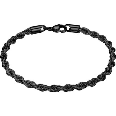 True Rebels Bransoletka Stal nierdzewna Czarny Bransoletki 1 ct Męskie