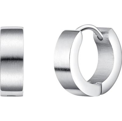 True Rebels Kolczyki kreole ze stali szlachetnej Stal szlachetna srebrny Kolczyki koła 1 ct Męskie