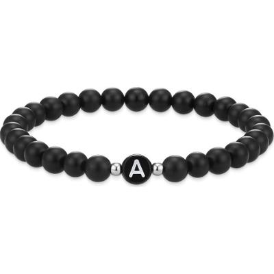 EASTSIDE Bransoletka z kamieniem szlachetnym Litery Agat czarny Bransoletki 1 ct
