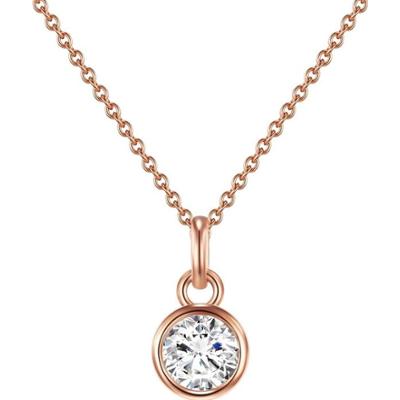 Rafaela Donata Naszyjnik srebrny srebro wysokiej próby Cyrkonia różowe złoto Naszyjniki 1 ct Damski