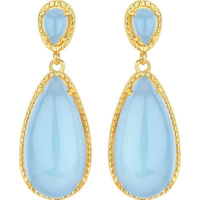 Rafaela Donata Kolczyki Srebro wysokiej próby Żółte złoto 1 ct Damski