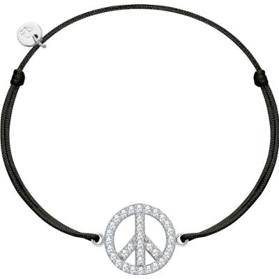 Glanzstücke München Bransoletka Peace Srebro wysokiej próby Srebrny Bransoletki 1 ct Damski