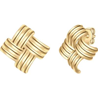 Yokoamii Kolczyki z pozlacanej stopu metali 1 ct Damski