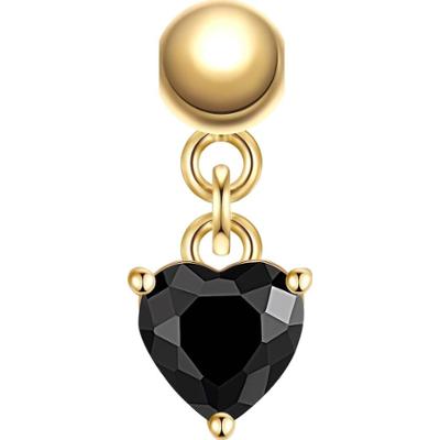 Glanzstücke München Charm Serce Srebro wysokiej próby Żółte złoto Wisiorki 1 ct Damski