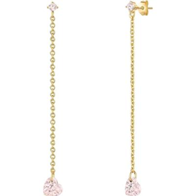 Glanzstücke München Kolczyki Serce z Srebro wysokiej próby w Żółte złoto 1 ct Damski