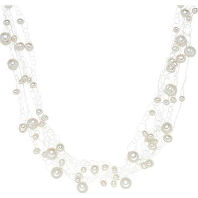 Valero Pearls Naszyjnik z pereł srebro wysokiej próby Perła hodowlana słodkowodna srebrny Naszyjniki 1 ct Damski