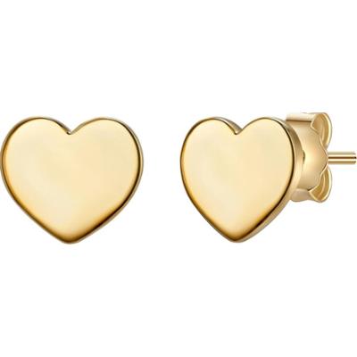 Glanzstücke München Srebrne kolczyki sztyfty Serce srebro wysokiej próby różowe złoto Kolczyki 1 ct Damski